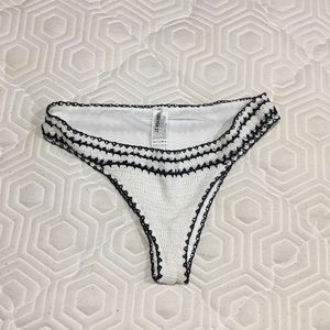 Forever 21 White Bathing Suit Bottom (L)
